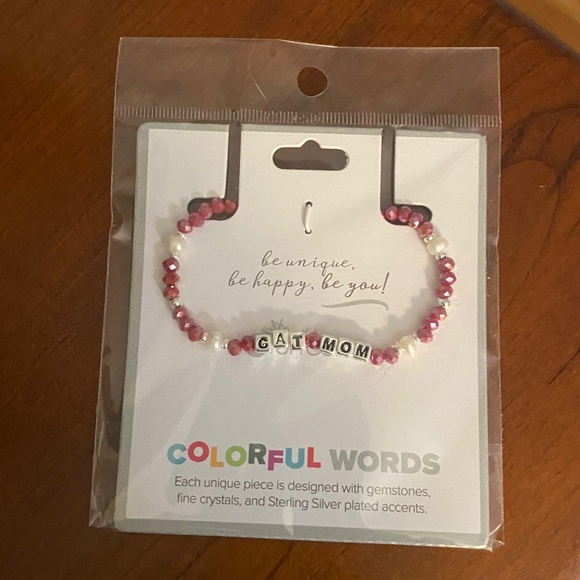 My Fun Colors Jewelry - Cat Mom Friendship Bracelet. Sterling Silver Plated Accents. NWT